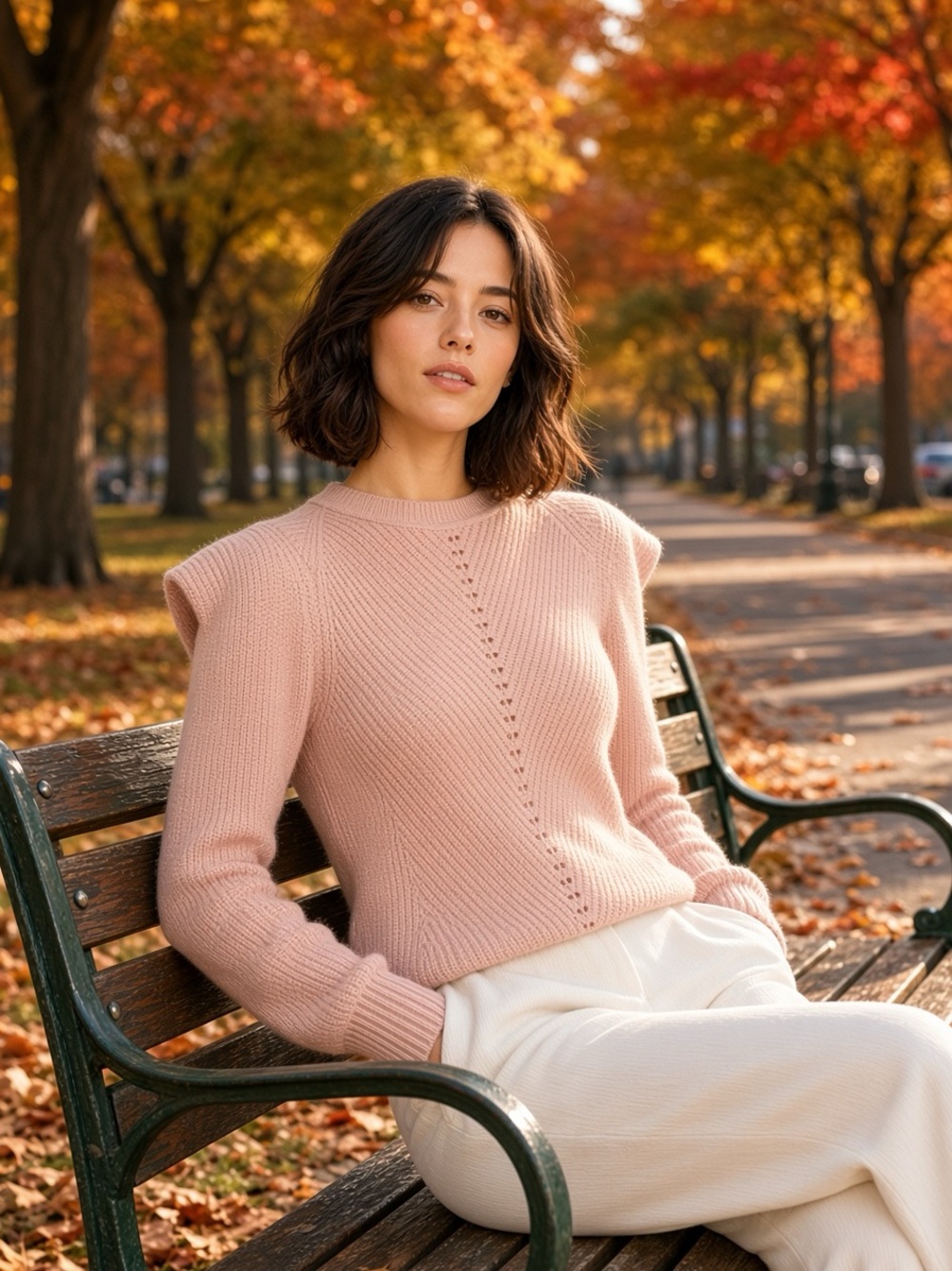 Ted Baker Sunniie Puff Shoulder Sweater Jumper, Light Pink Size 1 US 2-4